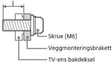 Skrue (M6) Veggmonteringsbrakett TV-ens bakdeksel
