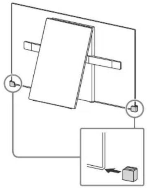 SONY KD55AF8BU - Vložte ochranné prvky rohů. - 1