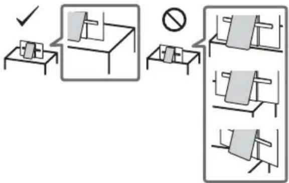 Diagram illustrating a process with checkmark and prohibition signs, showing steps to document or press.