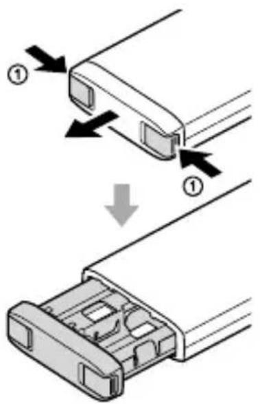 SONY FA-EBA1 - Inserir as pilhas - 1