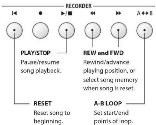 KAWAI ES8 - ■ Controlling song playback - 1