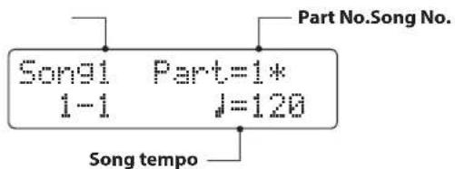 Song1 1-1 Part=1* J=120 Part No.Song No. Song tempo