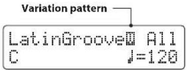 Variation pattern LatinGroove A11 C J=120