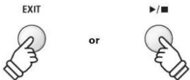 EXIT or ▶/■