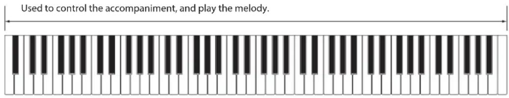 Used to control the accompaniment, and play the melody.