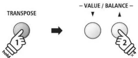 TRANSPOSE hold - VALUE / BALANCE - ○ 2