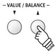 - VALUE / BALANCE - ↓ ↑ hold
