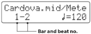 Cardova.mid/Mete 1-2 J=120 Bar and beat no.