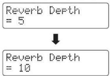 Reverb Depth = 5 Reverb Depth = 10