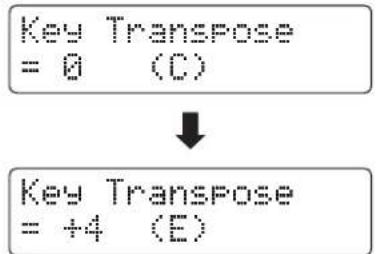 KAWAI ES8 - ■ Adjusting the Key Transpose value: Method 1 - 1