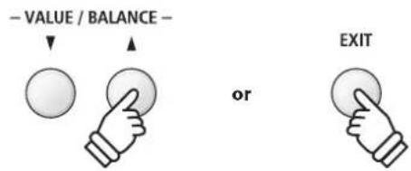 - VALUE / BALANCE - or EXIT