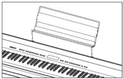 KAWAI ES8 - ■ Attaching the music rest - 1