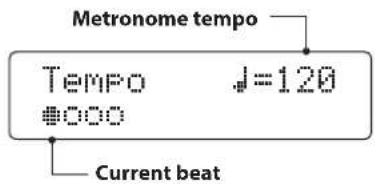 Metronome tempo Tempo J=120 #000 Current beat