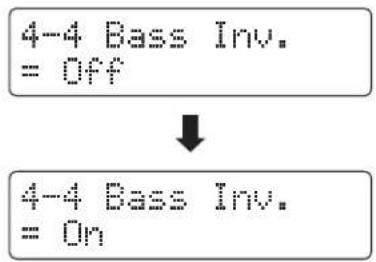 4-4 Bass Inv. = Off 4-4 Bass Inv. = On