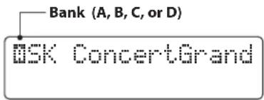 Bank (A, B, C, or D) DSK ConcertGrand