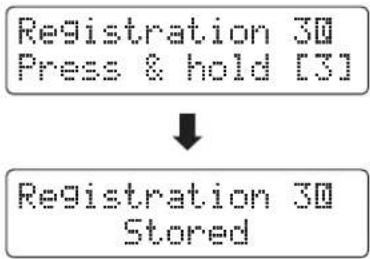 KAWAI ES8 - ■ Storing a Registration memory - 2