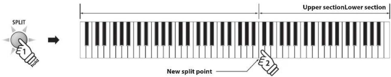 SPLIT hold Upper sectionLower section New split point