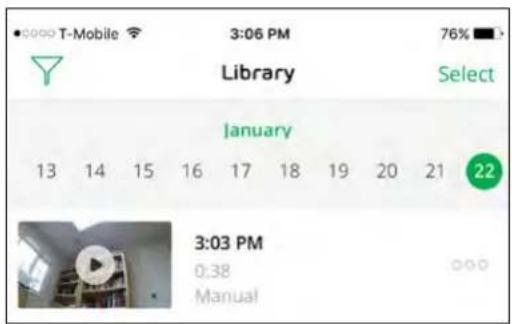 3:06 PM 76% Library Select January 13 14 15 16 17 18 19 20 21 22 3:03 PM 0:38 Manual