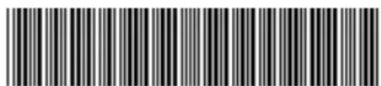 Barcode image with vertical black and white bars, no visible text or symbols beyond the pattern