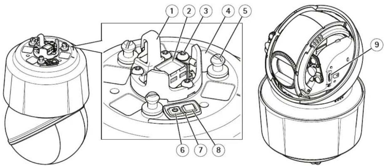 Technical diagram of a mechanical device with numbered parts for identification