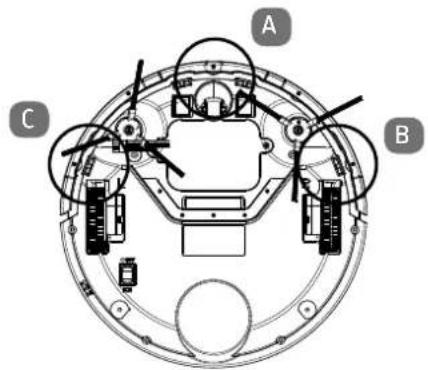 MEDION MD 19100 - Sensorer på robotstøvsugeren - 1