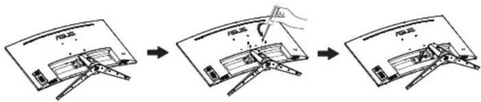 ASUS TUF Gaming VG27VH1B - Sådan aftages arm/stander - 1