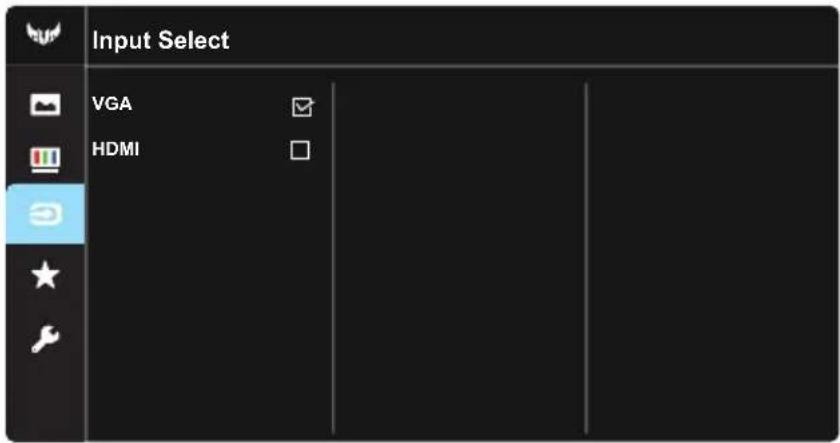 Input Select VGA HDMI