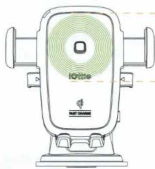 iOttie Easy One Touch Wireless - QI ALIGNMENT GUIDE: For optimal wireless charging, please make sure your smartphone and mount's Qi coils are aligned. - 1