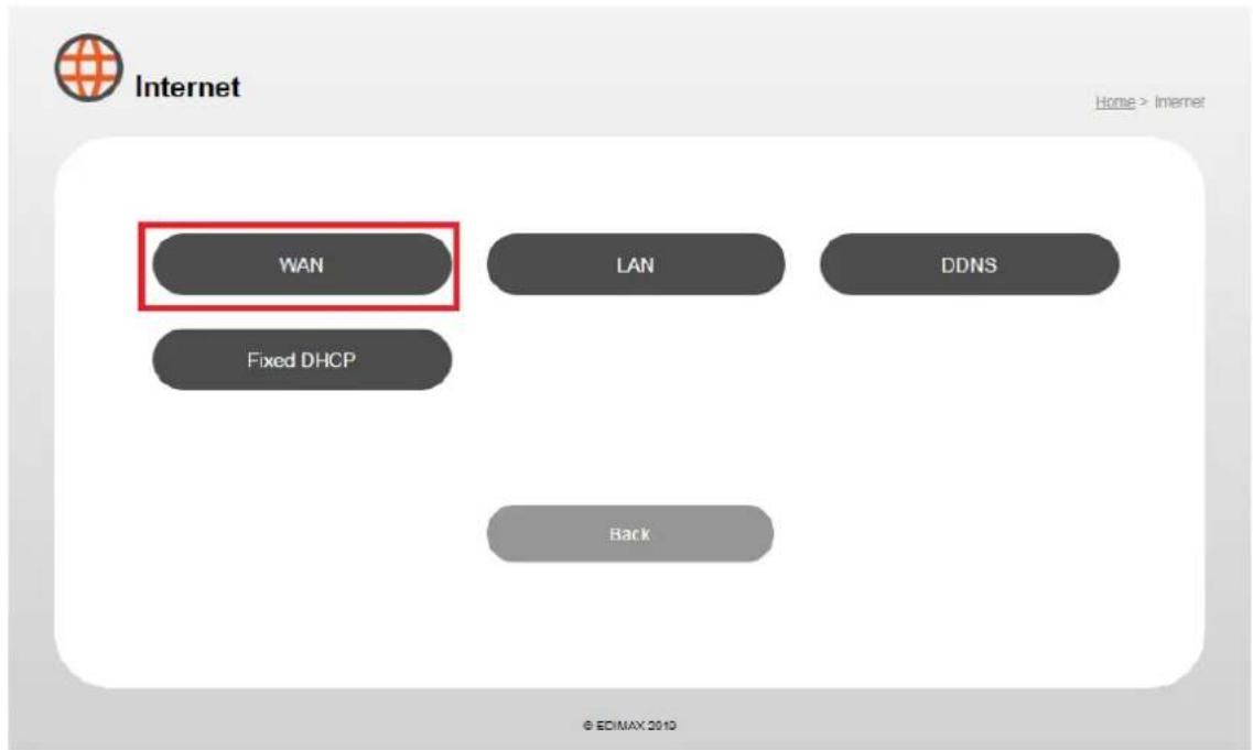 Internet WAN LAN DDNS Fixed DHCP Back © ECIMAX 2010