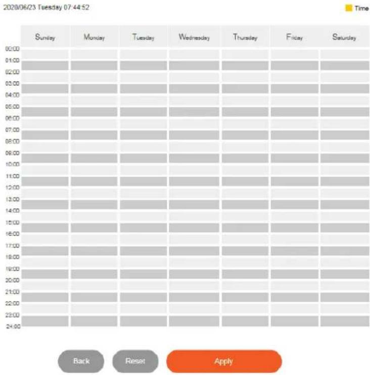 2020/06/23 Tuesday 07:44:52 Time Sunday Monday Tuesday Wednesday Thursday Friday Saturday 00:00 01:00 02:00 03:00 04:00 05:00 06:00 07:00 08:00 09:00 10:00 11:00 12:00 13:00 14:00 15:00 16:00 17:00 18:00 19:00 20:00 21:00 22:00 23:00 24:00 Back Reset Apply