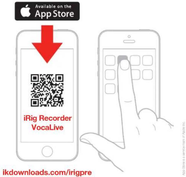 Available on the App Store iRig Recorder VocaLive ikdownloads.com/irigpre