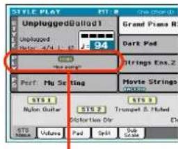 STYLE PLAY UnpluggedOutload1 Unplugged Color: 4/4 - 12 94 Dark Pad String Ens.2 Perf: Mu Setting Movie Strings STS 1 Nylon Outer STS 2 Trampet S. Mulcl Distortion Dir STS Volume Pad Split Sub Scale