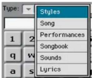 Types: Styles Song Performances Songbook Sounds Lyrics