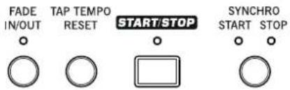 FADE IN/OUT TAP TEMPO RESET START/STOP SYNCHRO START STOP