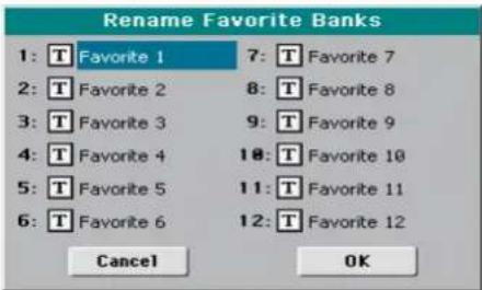 Rename Favorite Banks 1: T Favorite 1 7: T Favorite 7 2: T Favorite 2 8: T Favorite 8 3: T Favorite 3 9: T Favorite 9 4: T Favorite 4 10: T Favorite 10 5: T Favorite 5 11: T Favorite 11 6: T Favorite 6 12: T Favorite 12 Cancel OK