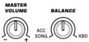 MASTER VOLUME ACC SONG BALANCE KBD