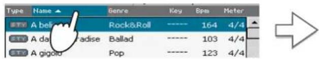 Type Name Genre Key Bpm Meter STT A bell Rock&Roll ---- 164 4/4 STT A da adise Ballad ---- 103 4/4 STT A gigolo Pop ---- 123 4/4