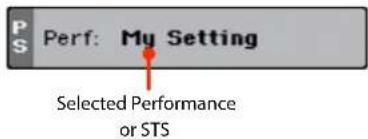 PS Perf: My Setting Selected Performance or STS