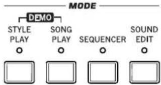 KORG Pa600 - Mode selection - 1