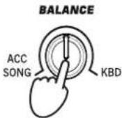 KORG Pa600 - Adjusting the balance between the Style and the keyboard - 1