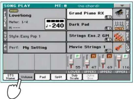 SONG PLAY MT: 0 (no chord) HIDI LoveSong Grand Piano RX Meter: 1/4 J=240 Dark Pad Style: Easy Pop 1 Strings Ens.2 GM Perf: My Setting Movie Strings 1 P N P 55 47 69 116 LOWER UPPER3 UPPER2 UPPER1 STS Name Volume Pad Split Sub Scale Juke Box