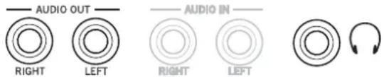 AUDIO OUT RIGHT LEFT AUDIO IN RIGHT LEFT