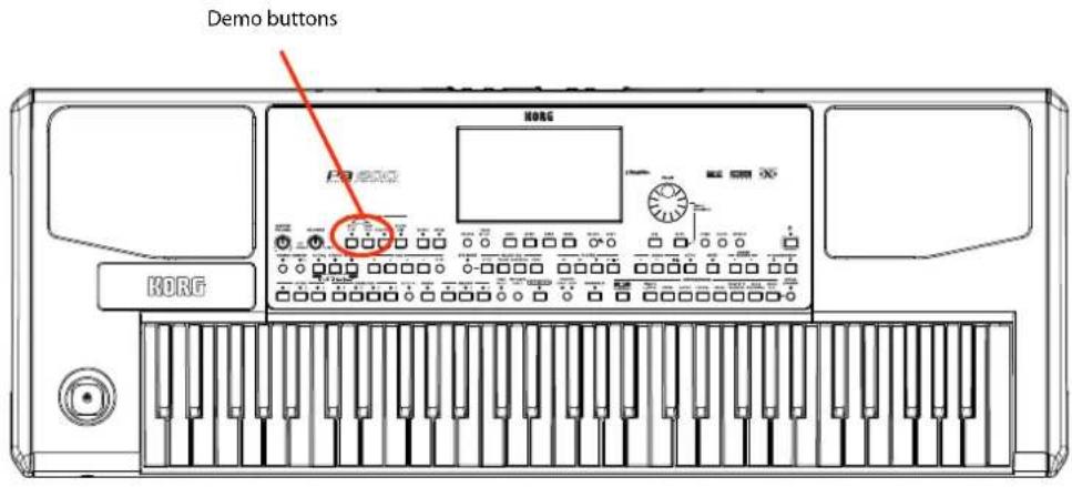 Demo buttons KORG