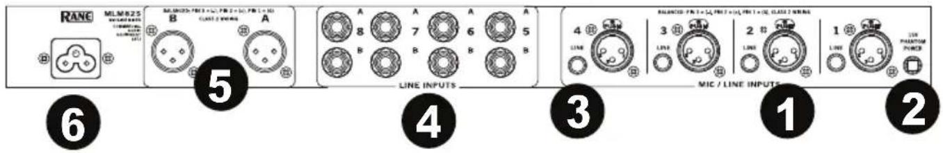 RANC MLM825 B A B A B A 7 6 5 LINE INPUTS 4 3 1 2 MIL / LINE INPUTS