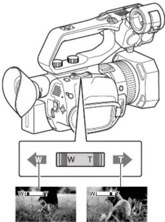 SONY HXR-NX80 - Justering af zoom med power zoom-knap - 1