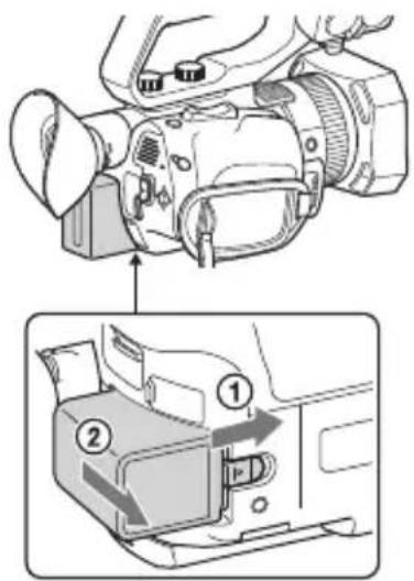 SONY HXR-NX80 - Steg 2: Ladda batteriet (fortsättning) - 1