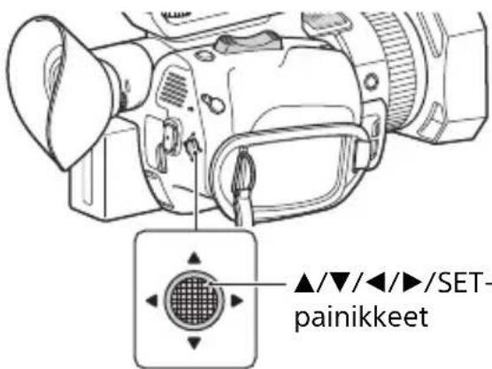 SONY HXR-NX80 - Suoran valikon käyttäminen - 1