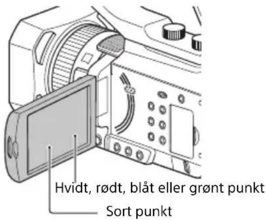 Hvidt, rødt, blåt eller grønt punkt Sort punkt