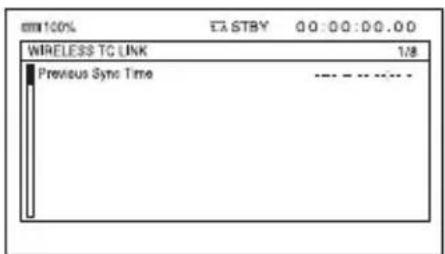 WIRELESS TC LINK Previous Sync Time EA STBY 0.0:0.0:0.0.0 1/8