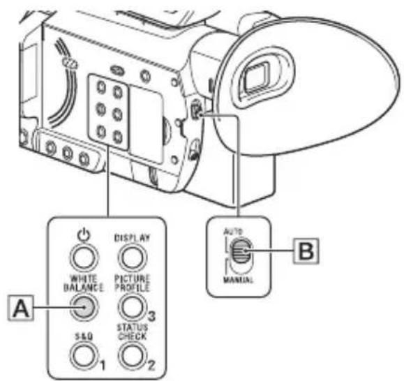 SONY HXR-NX80 - Valkotasapainon säätäminen - 1